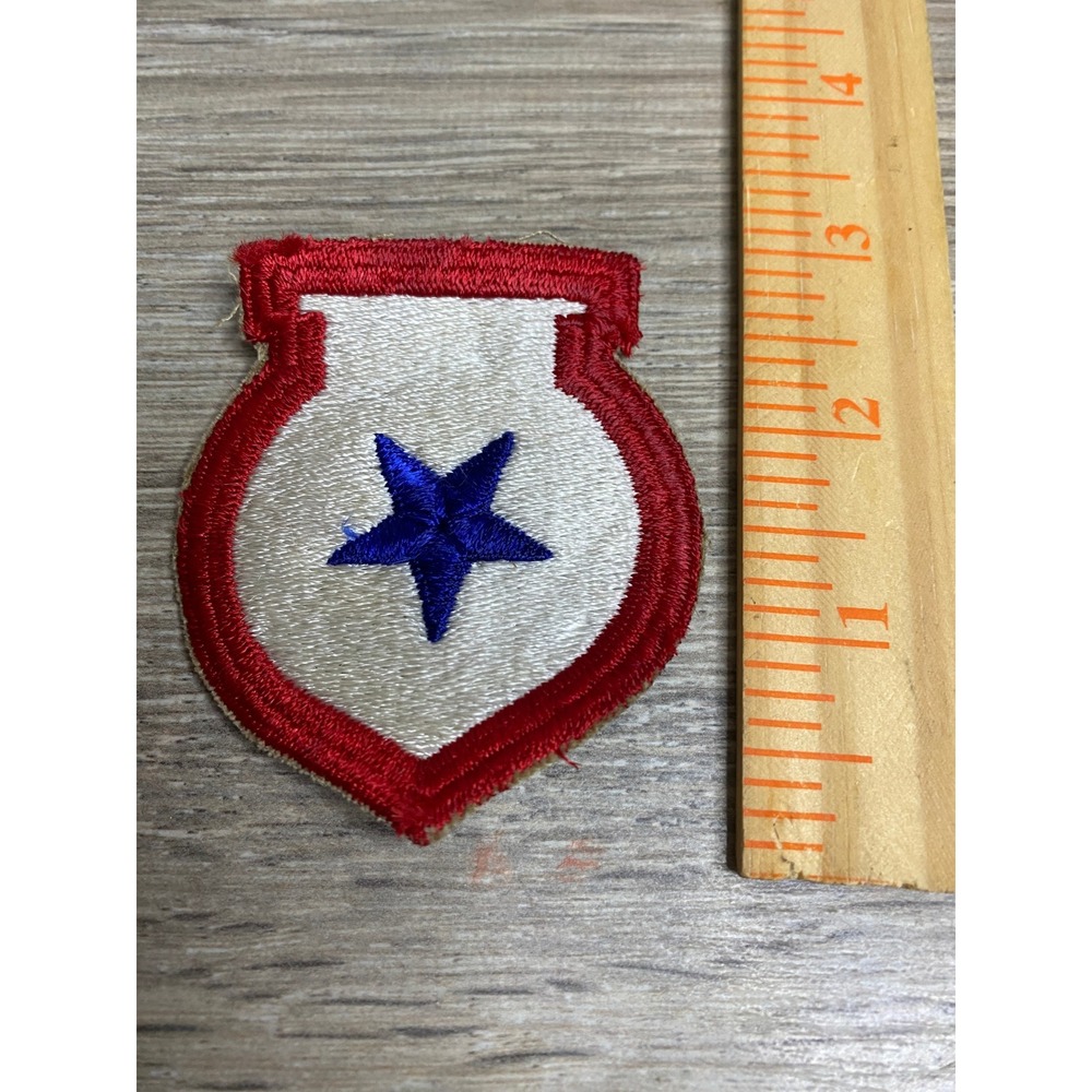 Unbranded Shield Patch Unisex OS Red White Blue Excellent Star Embroidered SewOn